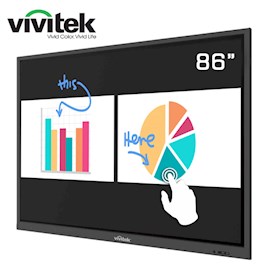ინტერაქტიული ეკრანი, სმარტ ეკრანი Vivitek NovoTouch EK650i, 85”, 4K UHD, Android 7.0, Smart Board, Black